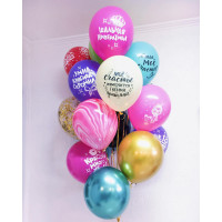 Латексные шары с рисунками, надписями