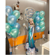 Оформление воздушными шарами в стиле Холодное сердце