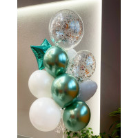 Композиция из 12 шаров с хромом тиффани